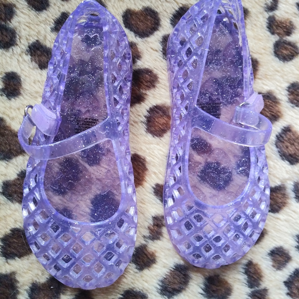 ❄ Old Navy : NWT Purple Glitter Jelly Mary Janes